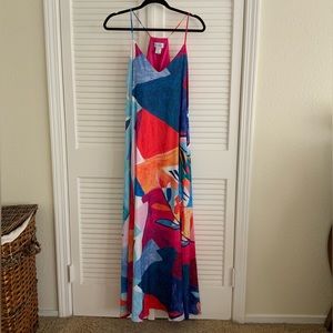 Nicole Miller New York Maxi slip dress L